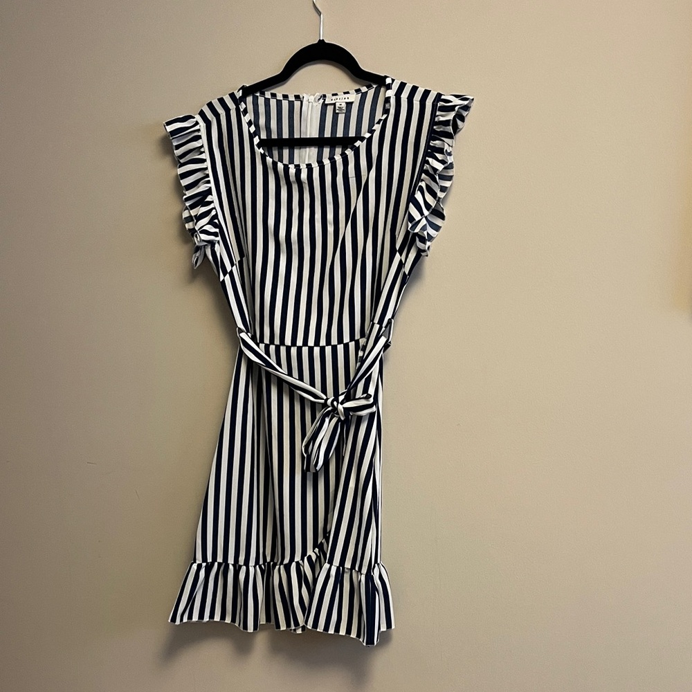 Stellah Black and White Striped Dress